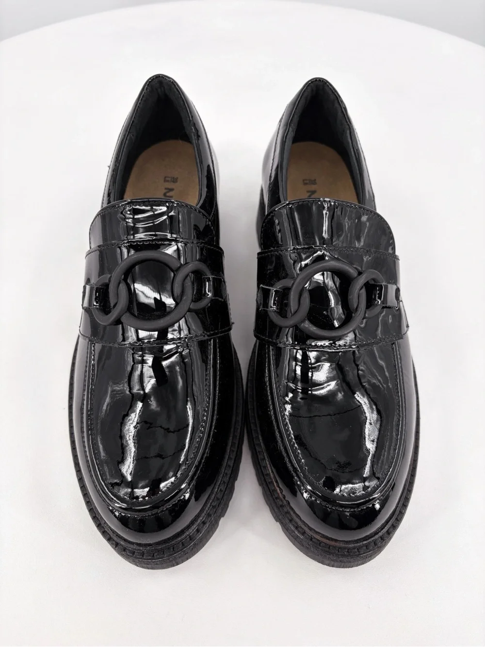 NAOT Fremont Black Patent Leather Loafers Comfort Orthotic Shoes 39/8